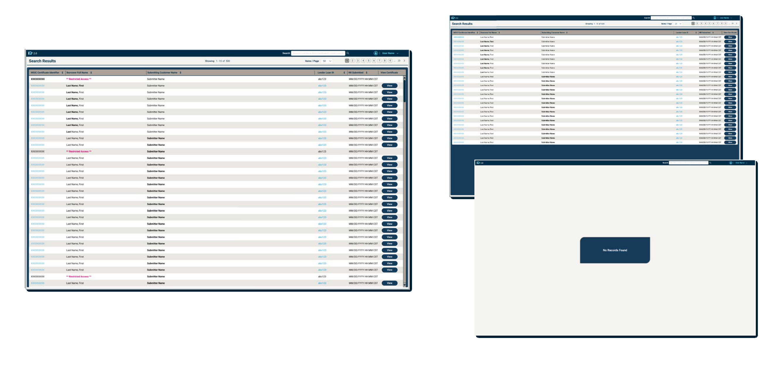 High fidelity mockup