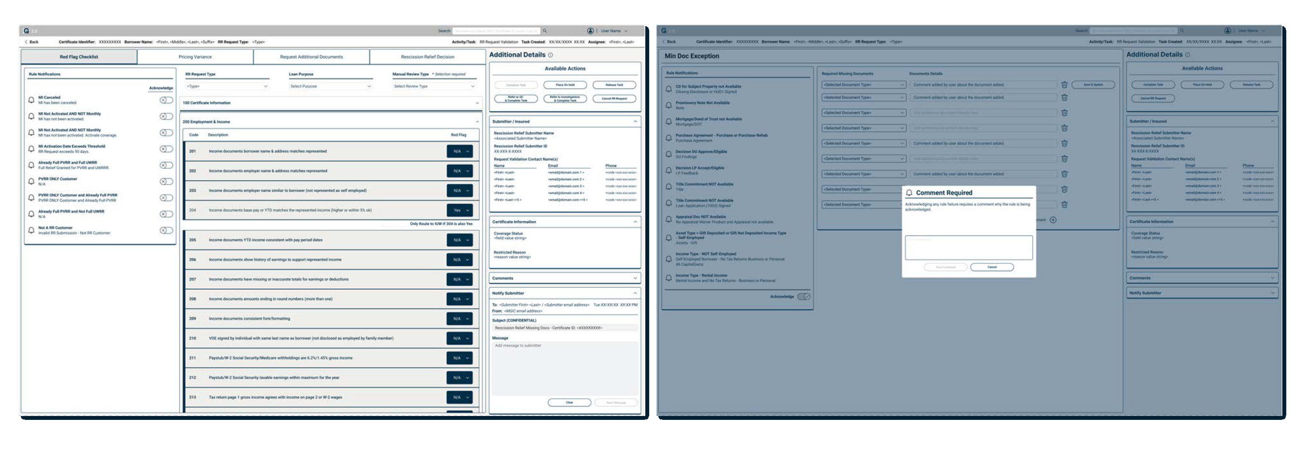 Service design wireframe